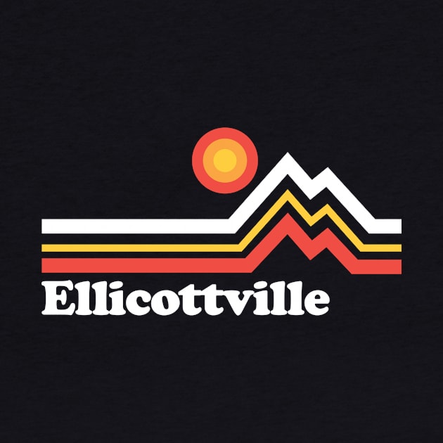 Ellicottville NY Retro Vintage Mountain by PodDesignShop